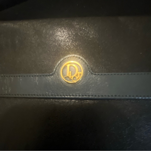 Dior Black Leather wallet with Gold Logo - Picture 3 of 16